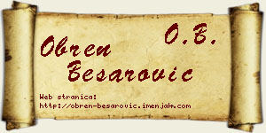 Obren Besarović vizit kartica